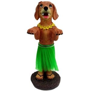 Dashboard Hula Dog Golden Retriever Car Bobblehead